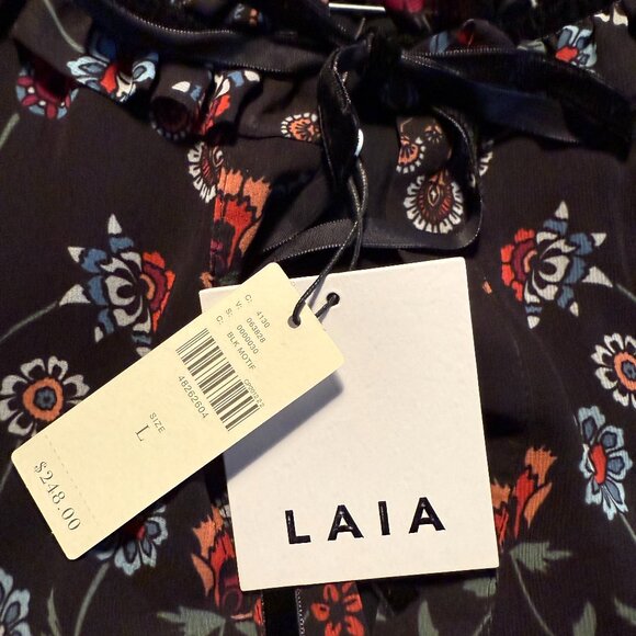 Anthropologie Laia Maxi Dress, Black Motif, SZ L - Picture 10 of 11